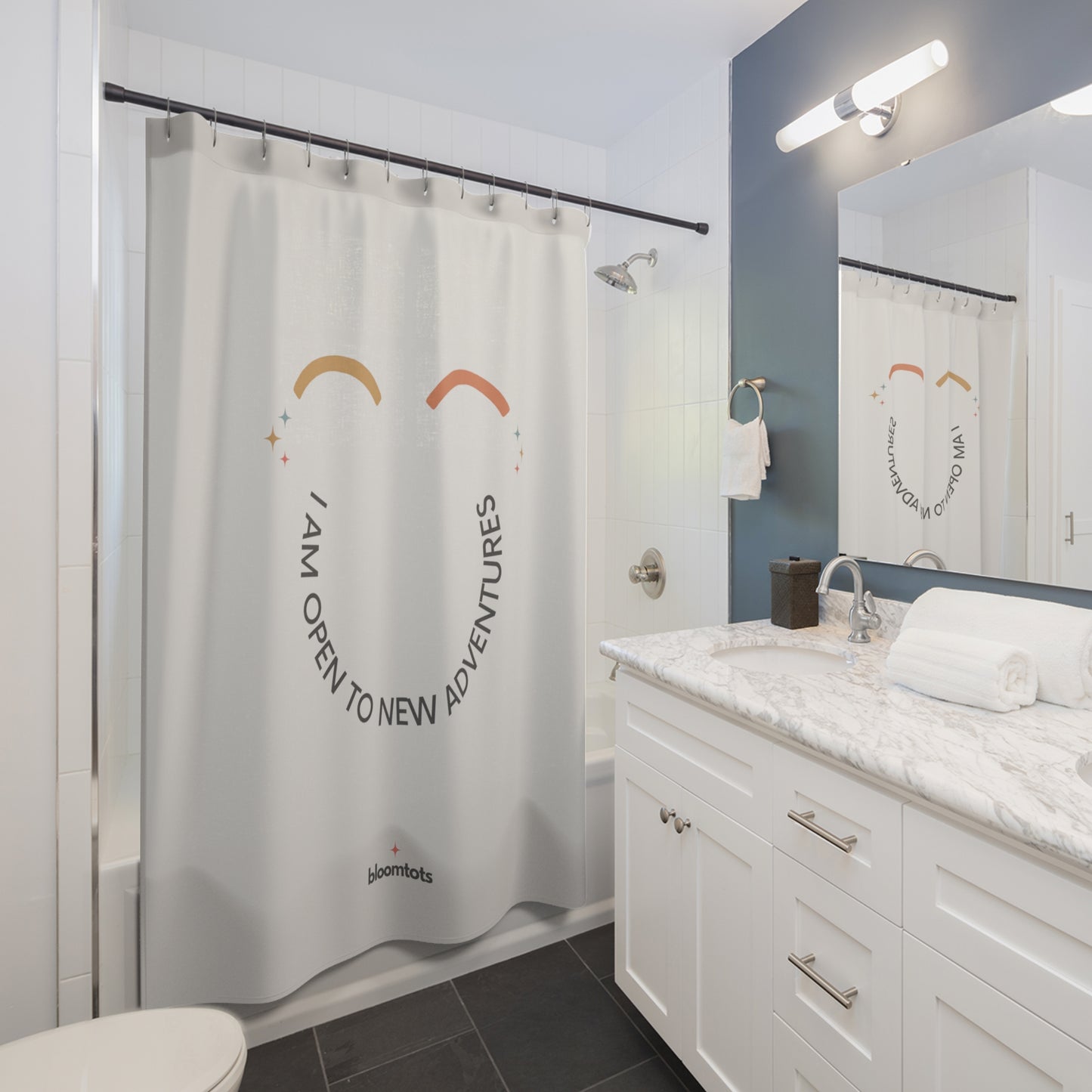 I Am Open To New Adventures - Kids Room Shower Curtain