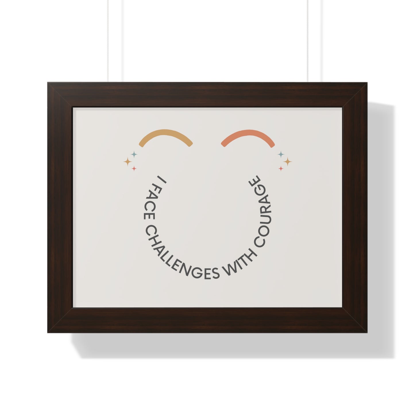 I Face Challenges With Courage - Kids Framed Art