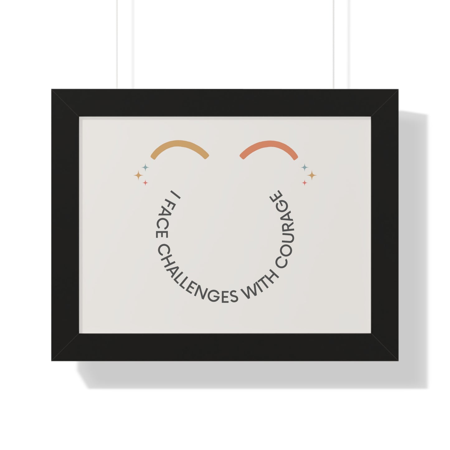 I Face Challenges With Courage - Kids Framed Art