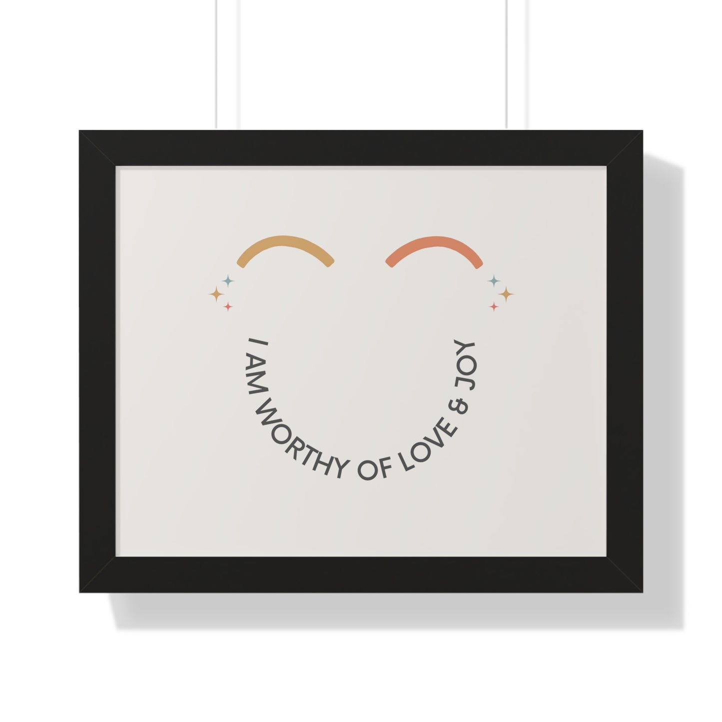 I Am worthy Of Love & Joy - Kids Framed Art