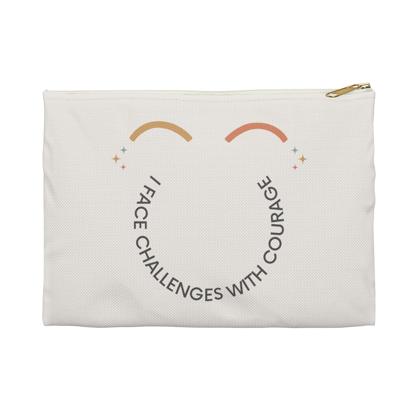 I Face Challenges With Courage - Kids Treasures Pouch