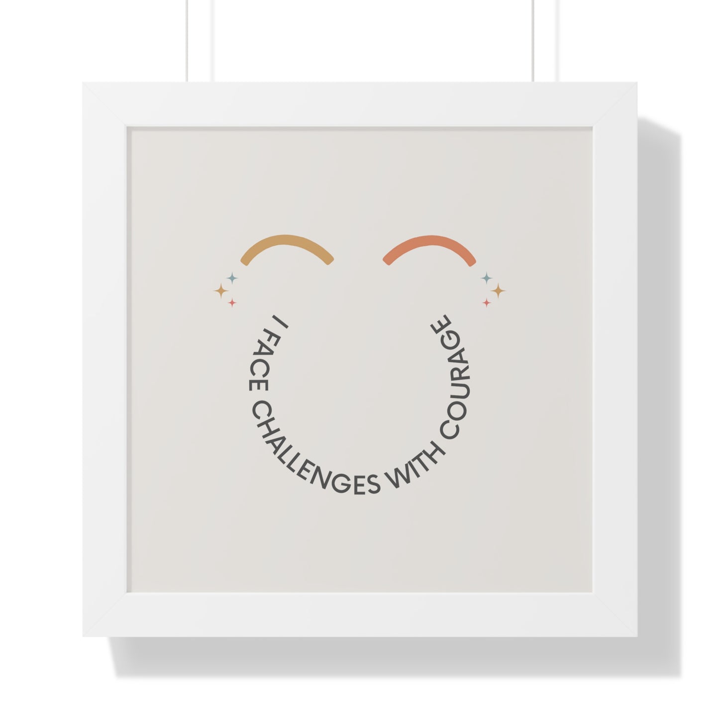I Face Challenges With Courage - Kids Framed Art