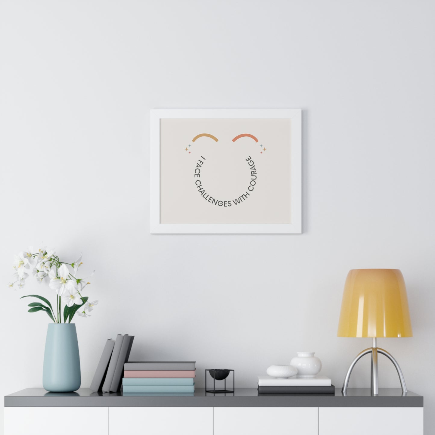 I Face Challenges With Courage - Kids Framed Art