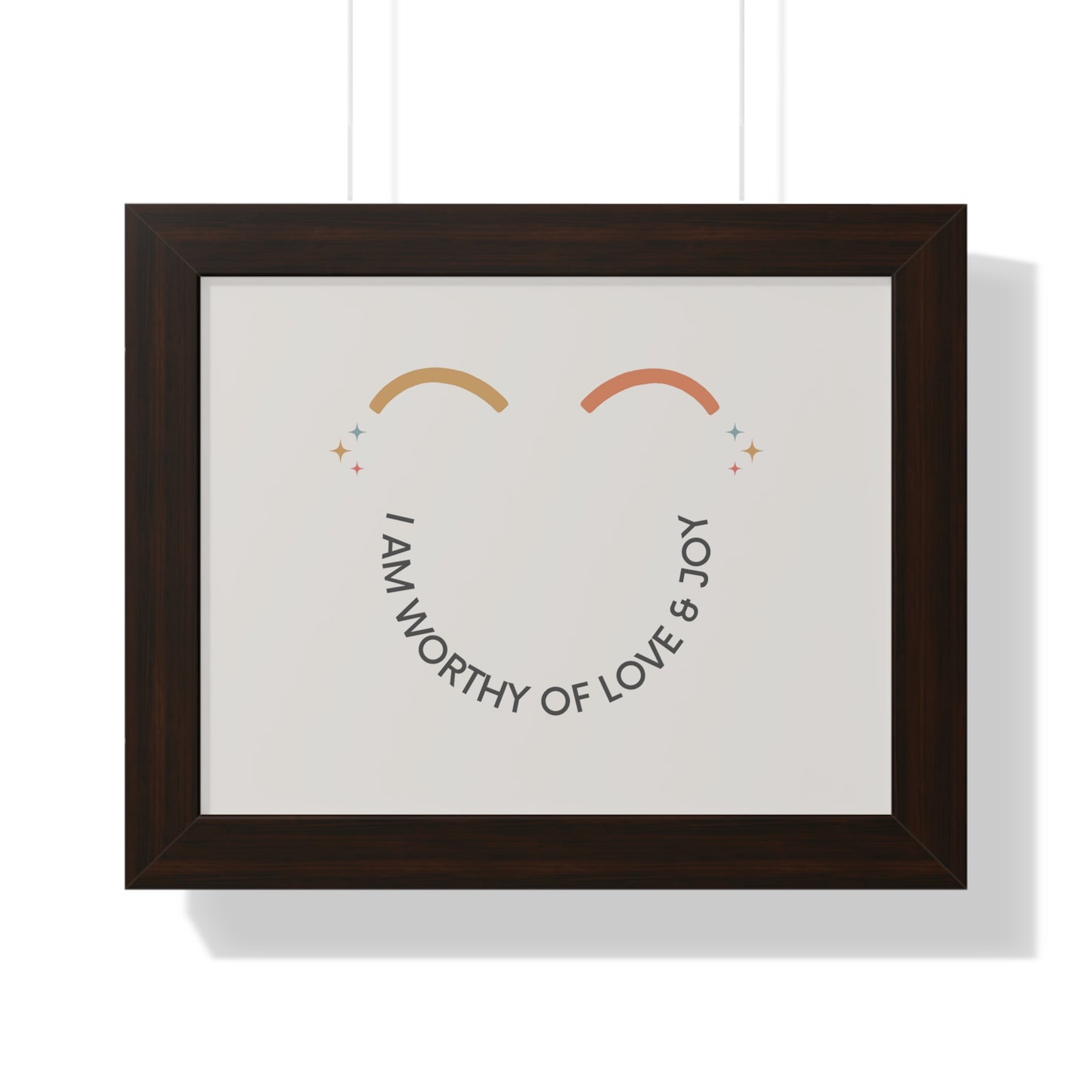 I Am worthy Of Love & Joy - Kids Framed Art