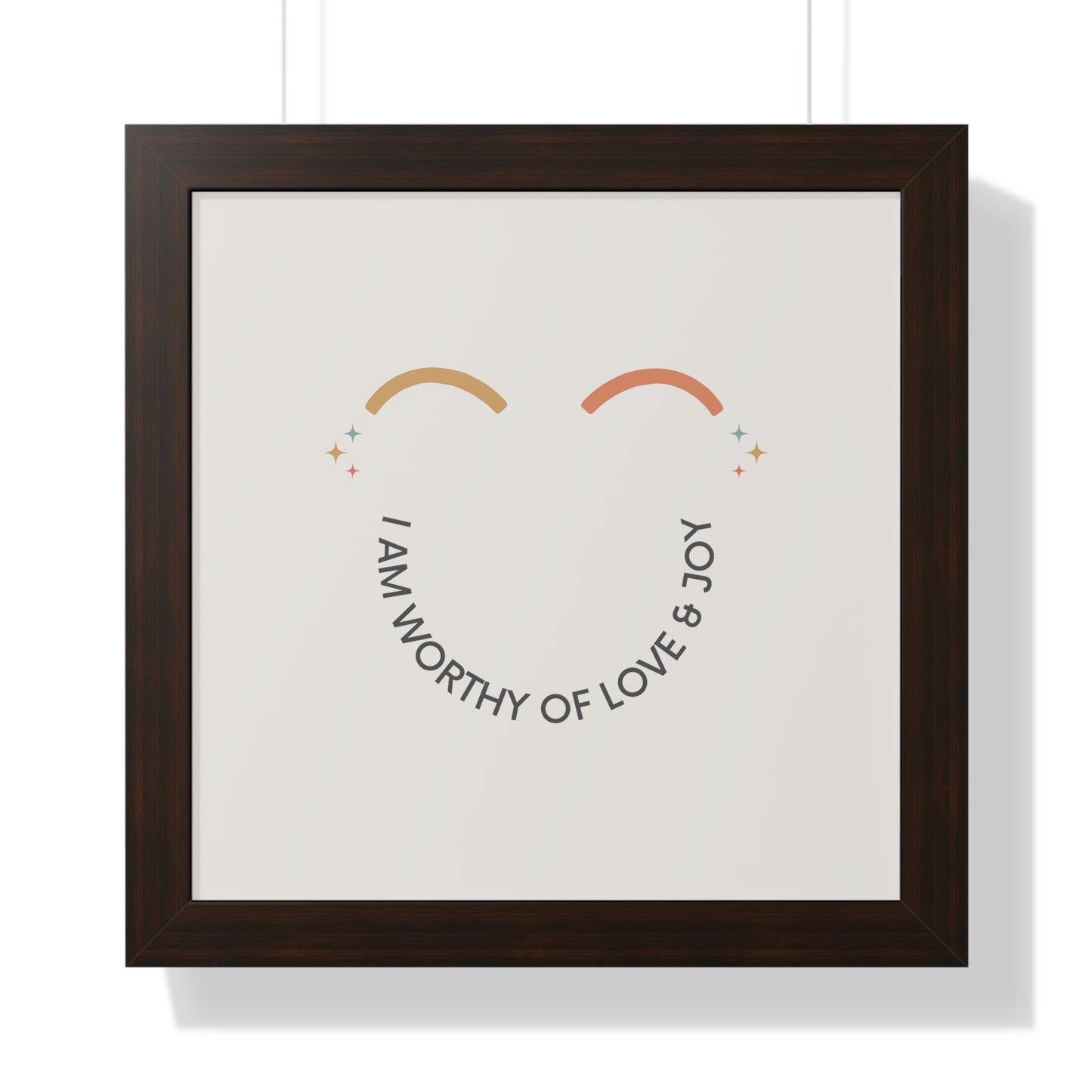 I Am worthy Of Love & Joy - Kids Framed Art