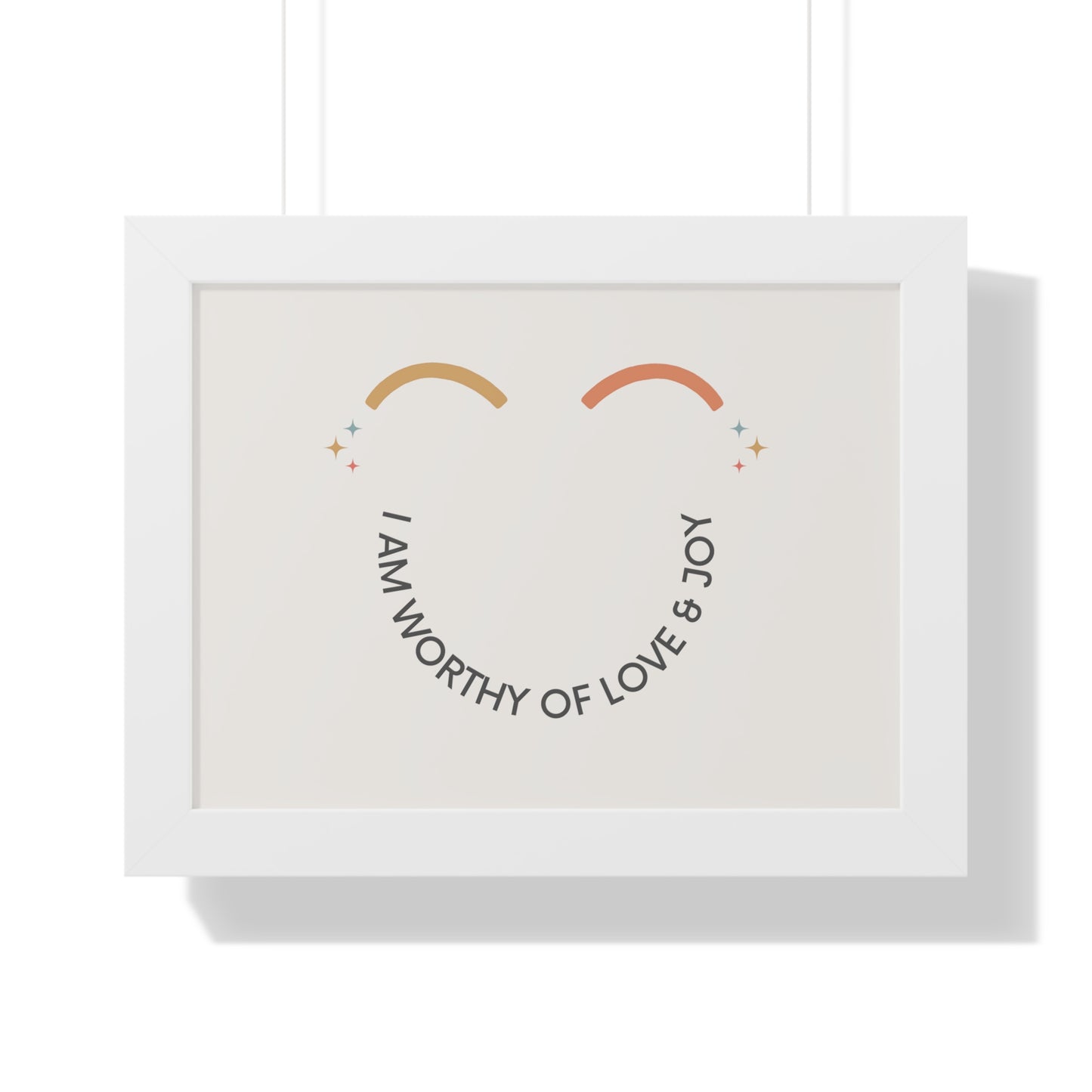 I Am worthy Of Love & Joy - Kids Framed Art