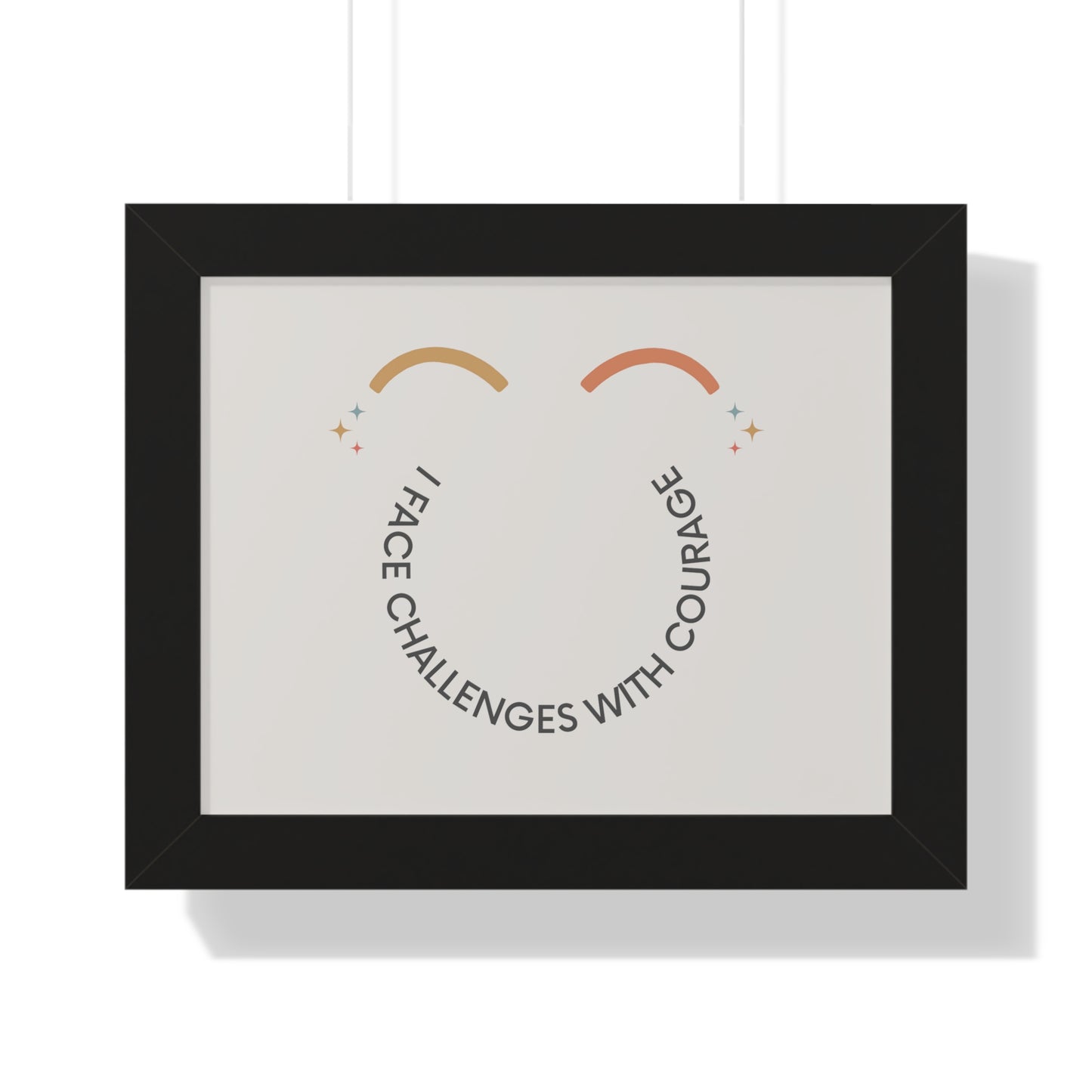 I Face Challenges With Courage - Kids Framed Art