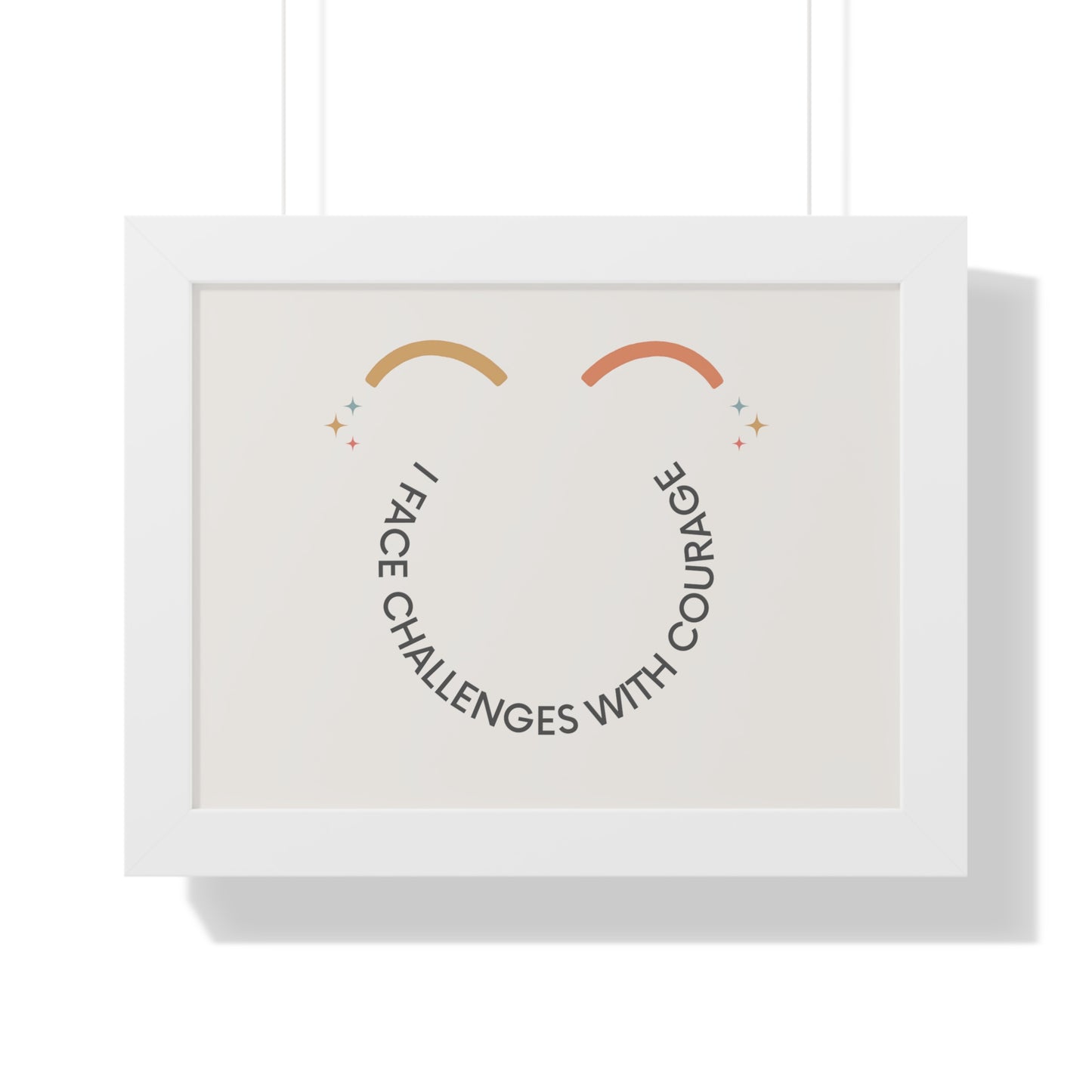 I Face Challenges With Courage - Kids Framed Art