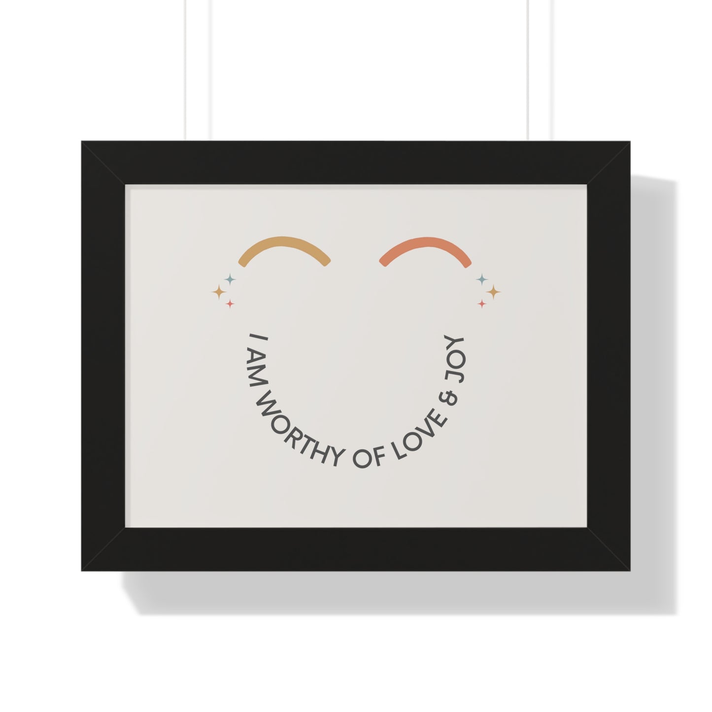 I Am worthy Of Love & Joy - Kids Framed Art