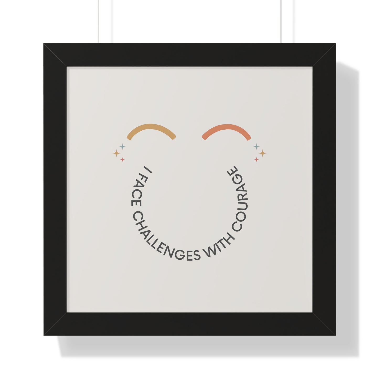 I Face Challenges With Courage - Kids Framed Art