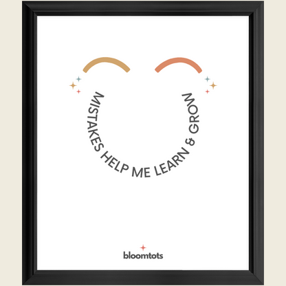 Mistakes Help Me Learn & Grow - Kids Framed Art