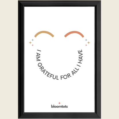 I Am Grateful For All I Have - Kids Framed Art