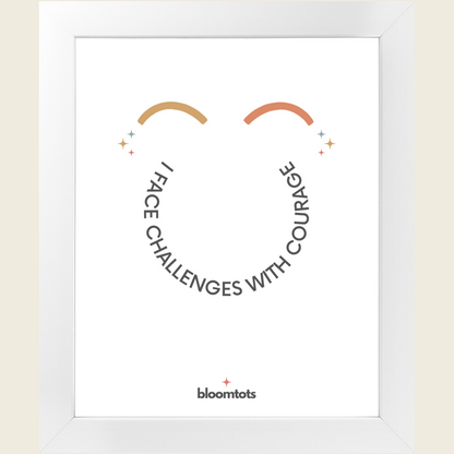 I Face Challenges With Courage - Kids Framed Art