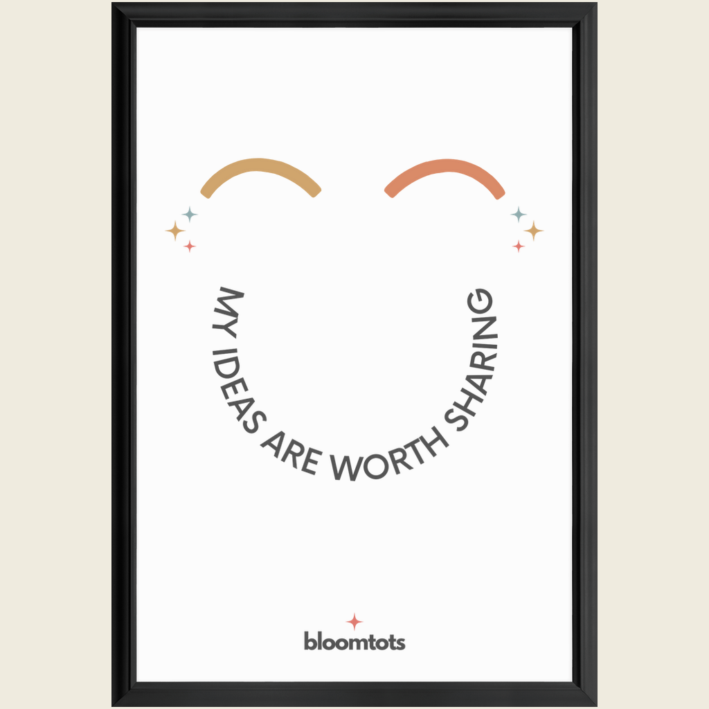 My Ideas Are Worth Sharing - Kids Framed Art