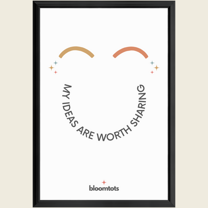 My Ideas Are Worth Sharing - Kids Framed Art