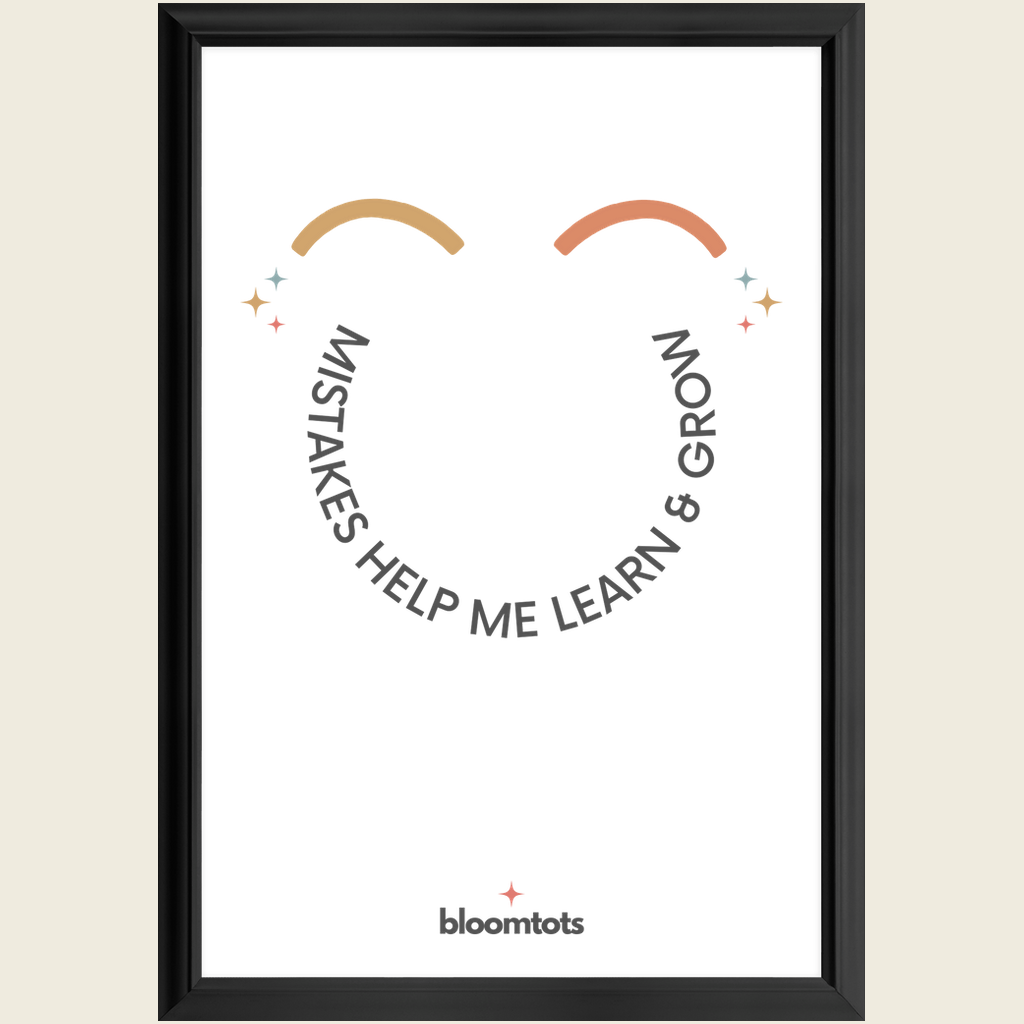 Mistakes Help Me Learn & Grow - Kids Framed Art