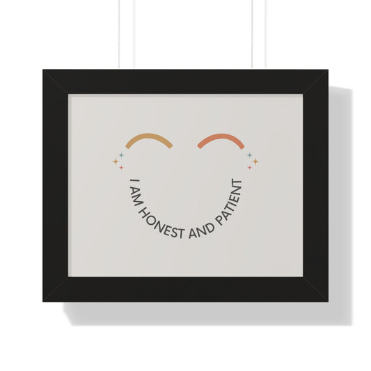 I Am Honest And Patient - Kids Framed Art