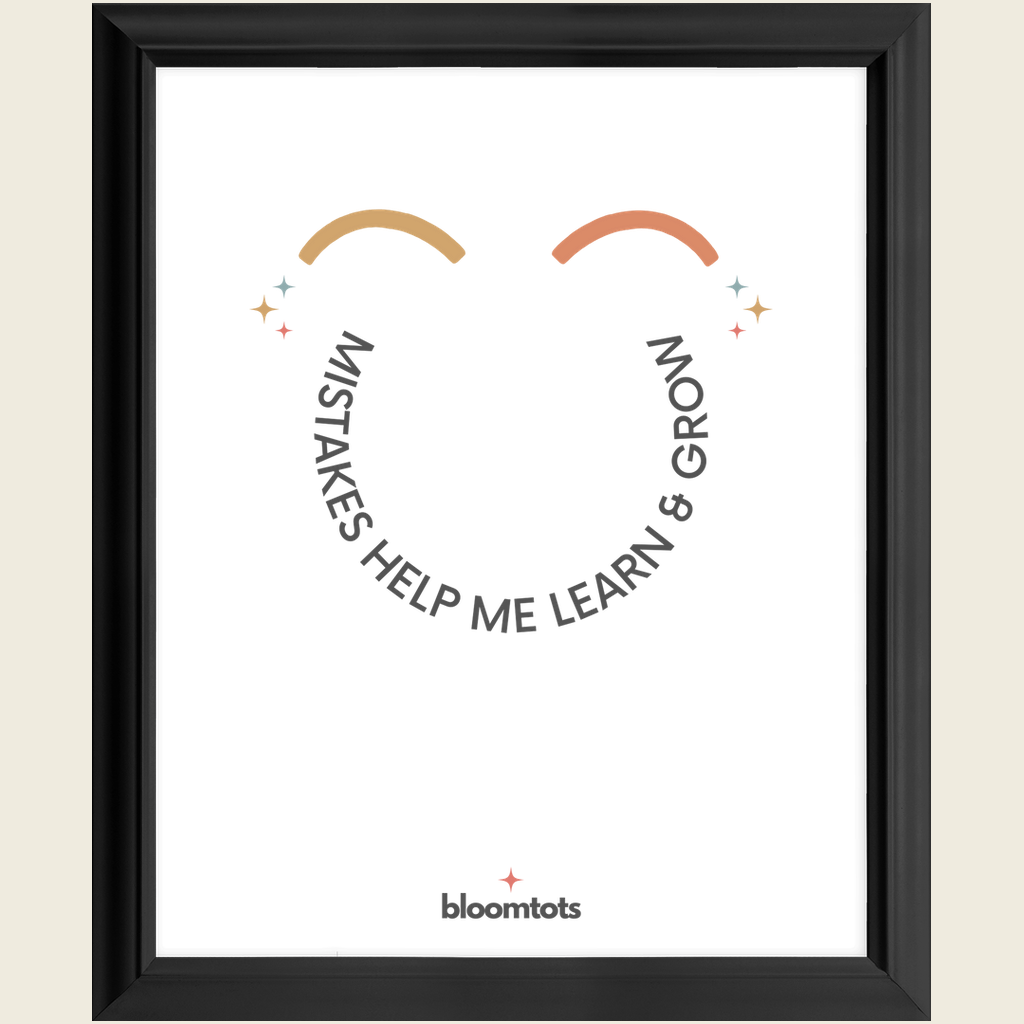 Mistakes Help Me Learn & Grow - Kids Framed Art