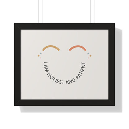 I Am Honest And Patient - Kids Framed Art