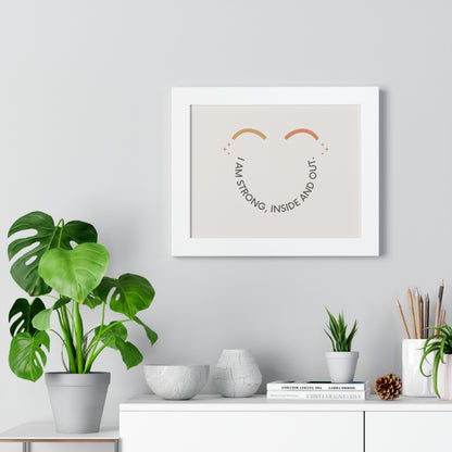 I Am Strong Inside And Out - Kids Framed Art