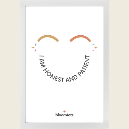 I Am Honest And Patient - Kids Framed Art