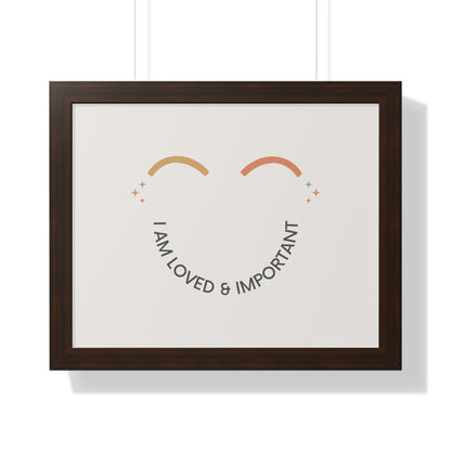 I Am Loved And Important - Kids Framed Art