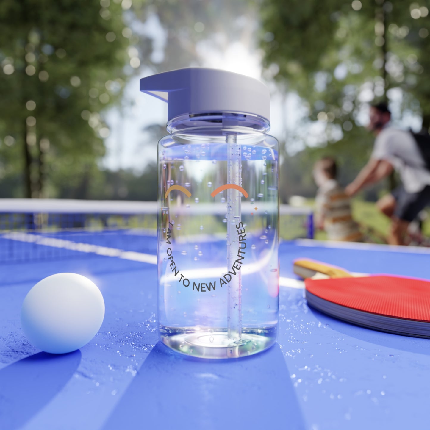 I Am Open To New Adventures - Kids Water Bottle