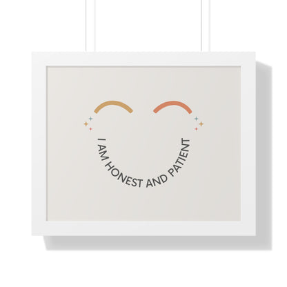 I Am Honest And Patient - Kids Framed Art