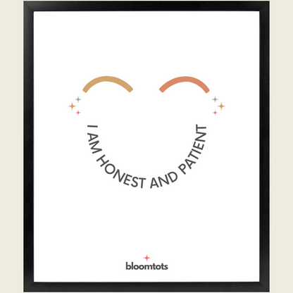 I Am Honest And Patient - Kids Framed Art