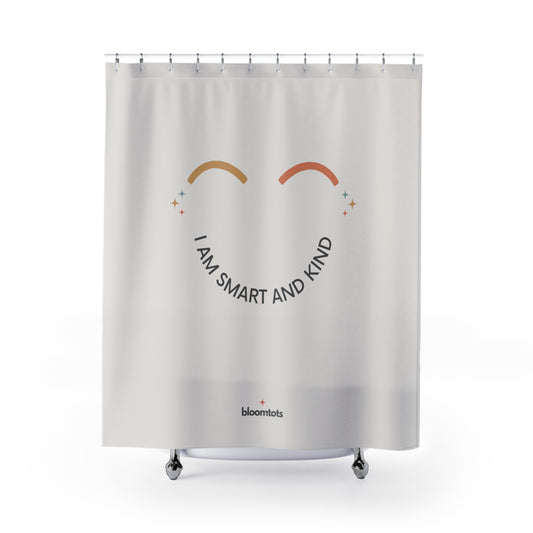 I Am Smart And Kind - Kids Room Shower Curtain