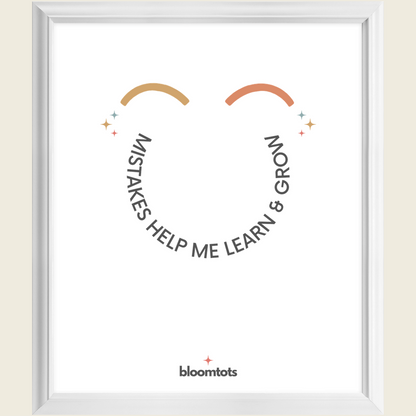 Mistakes Help Me Learn & Grow - Kids Framed Art