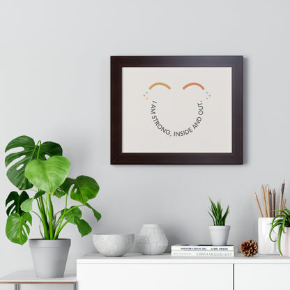 I Am Strong Inside And Out - Kids Framed Art