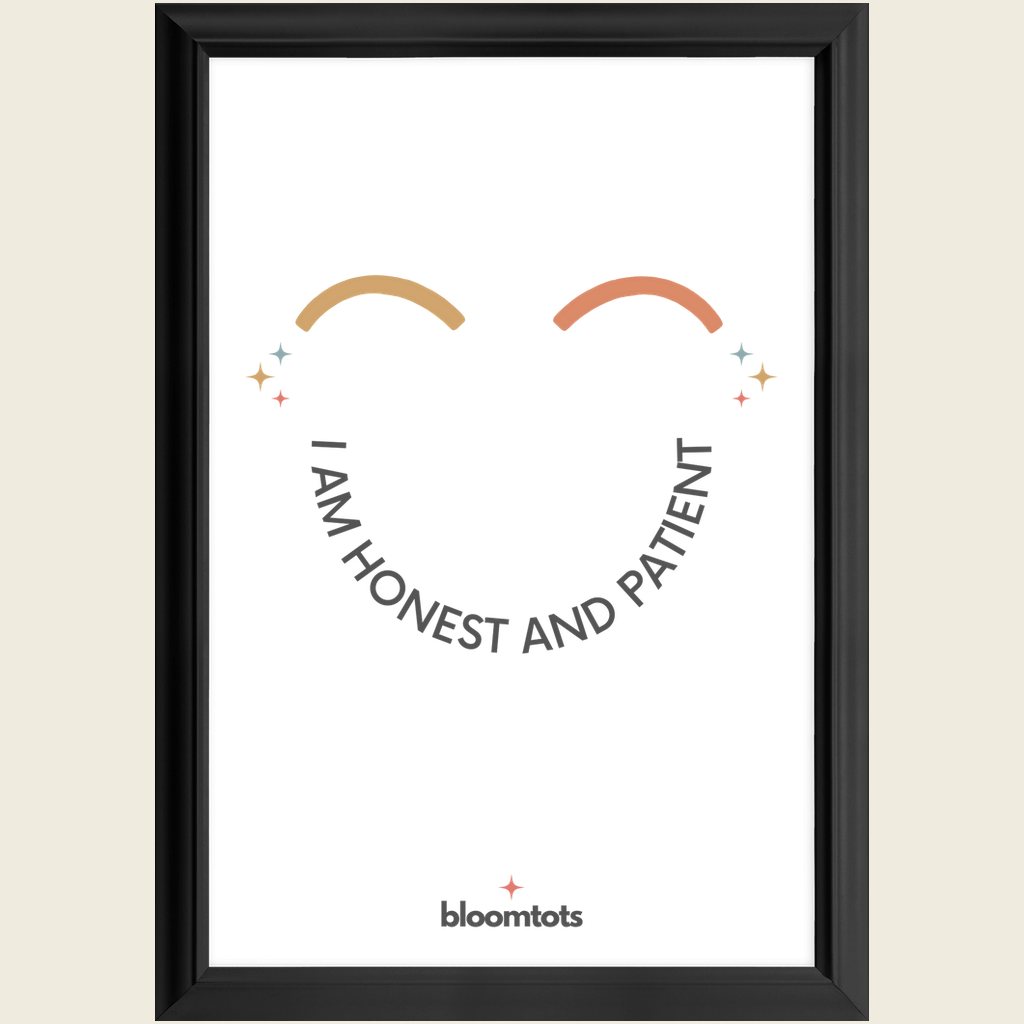 I Am Honest And Patient - Kids Framed Art