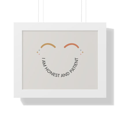 I Am Honest And Patient - Kids Framed Art