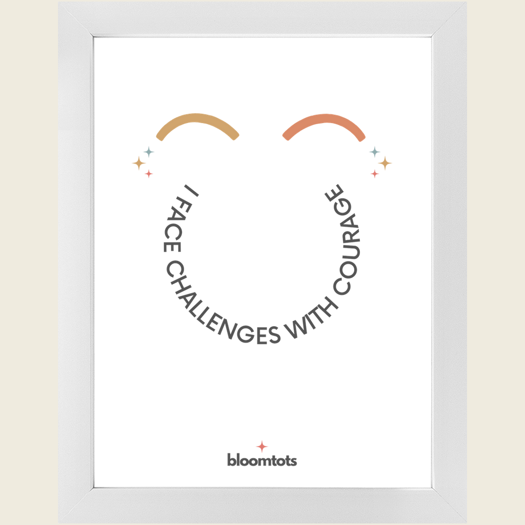 I Face Challenges With Courage - Kids Framed Art