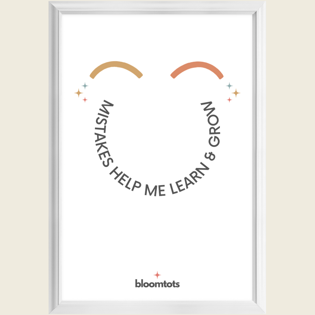 Mistakes Help Me Learn & Grow - Kids Framed Art