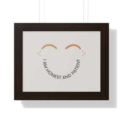 I Am Honest And Patient - Kids Framed Art