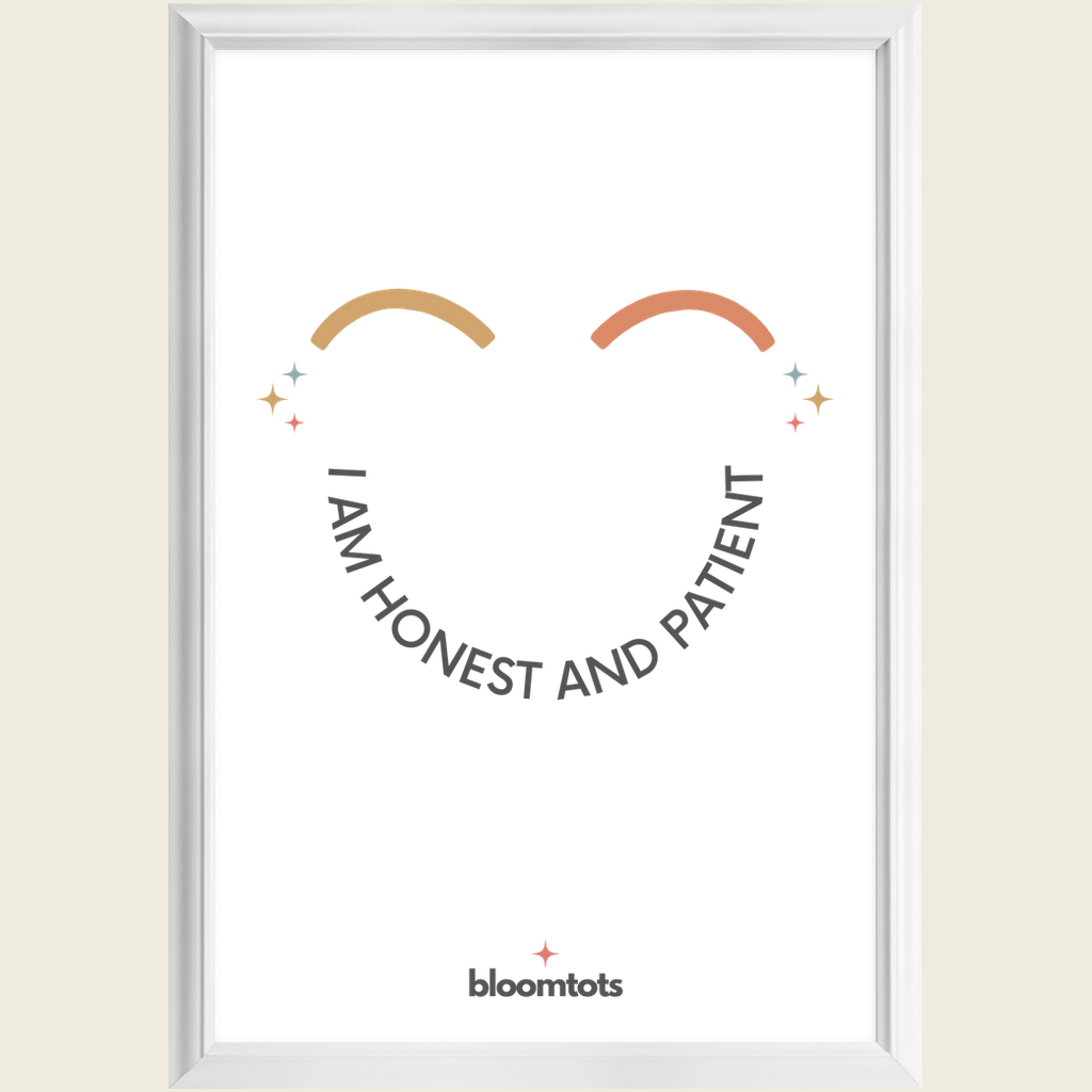 I Am Honest And Patient - Kids Framed Art