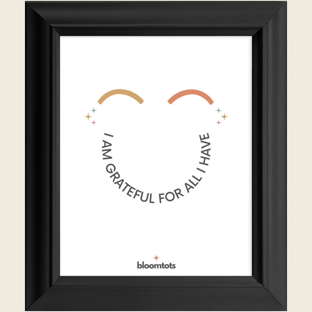 I Am Grateful For All I Have - Kids Framed Art