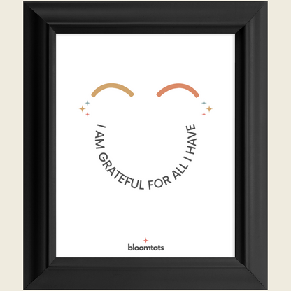 I Am Grateful For All I Have - Kids Framed Art