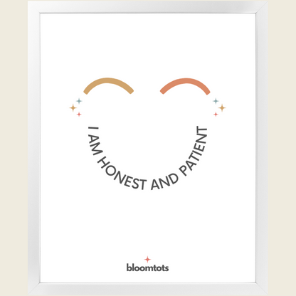 I Am Honest And Patient - Kids Framed Art