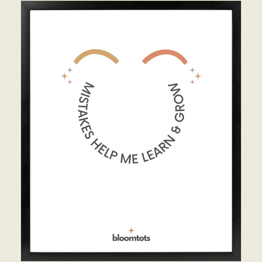 Mistakes Help Me Learn & Grow - Kids Framed Art