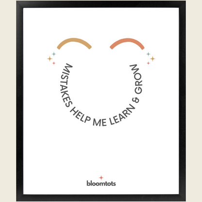 Mistakes Help Me Learn & Grow - Kids Framed Art