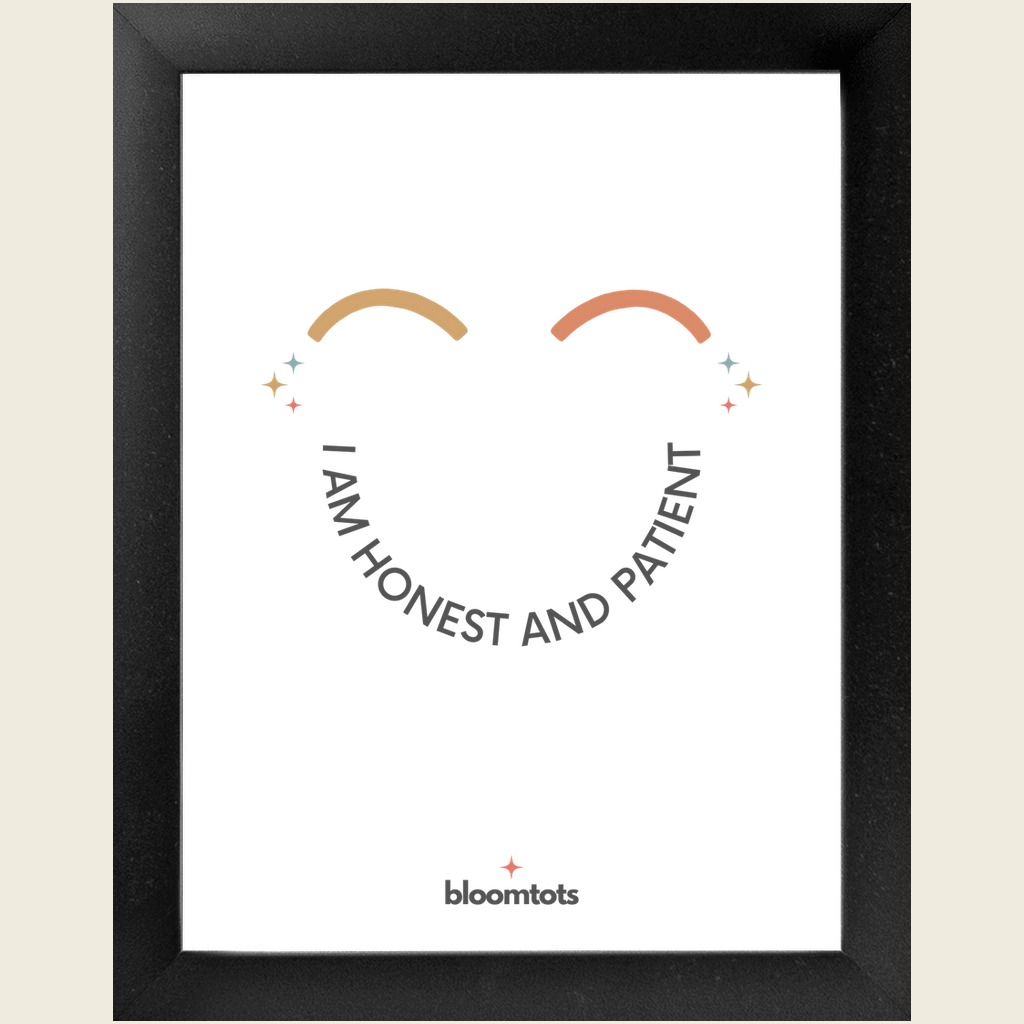 I Am Honest And Patient - Kids Framed Art