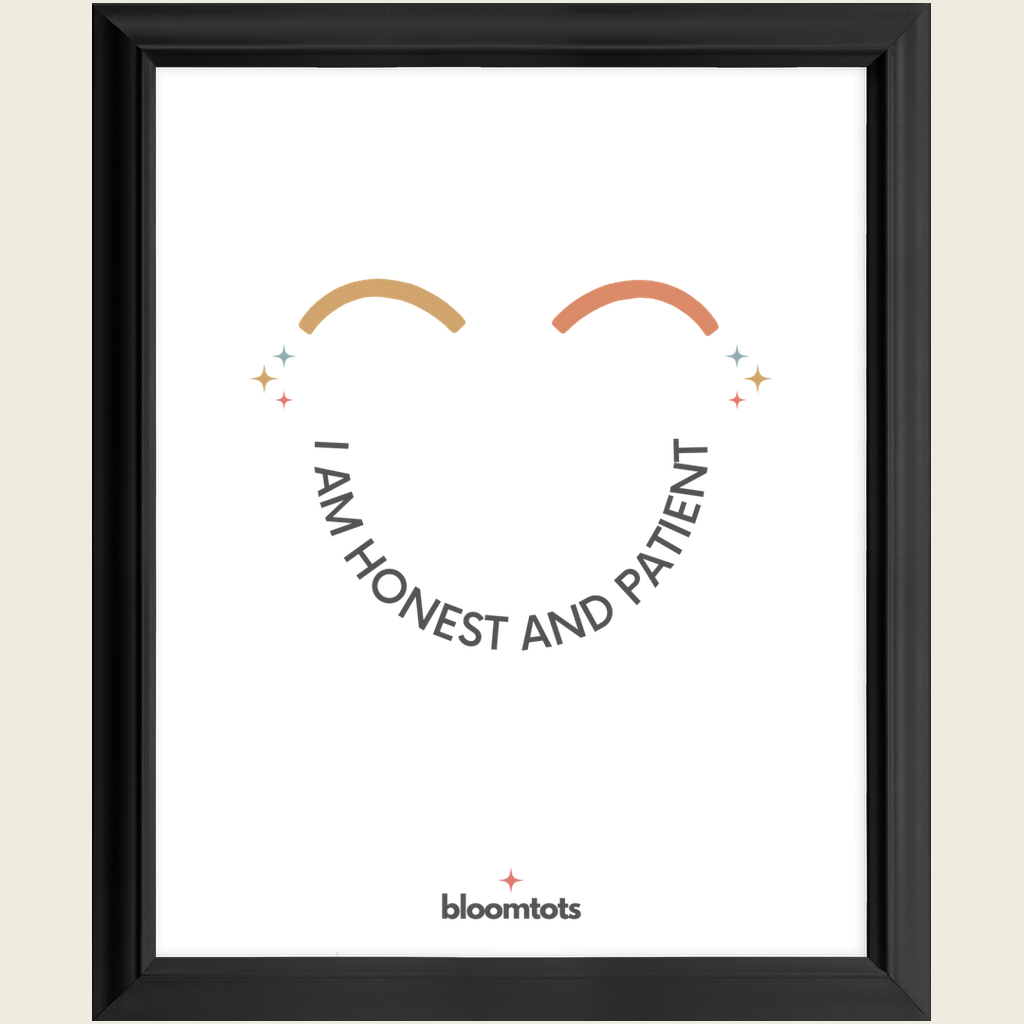 I Am Honest And Patient - Kids Framed Art