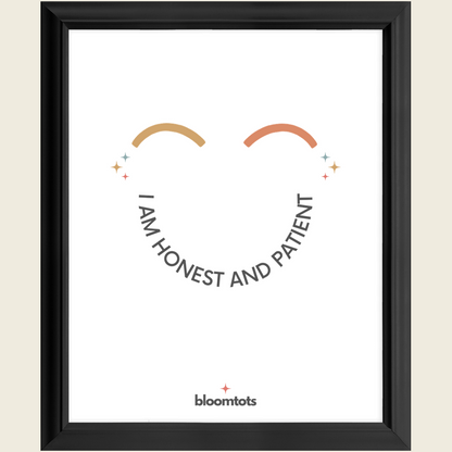 I Am Honest And Patient - Kids Framed Art