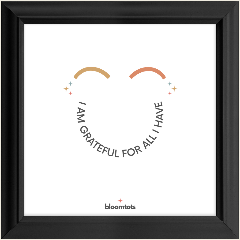 I Am Grateful For All I Have - Kids Framed Art