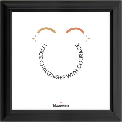 I Face Challenges With Courage - Kids Framed Art