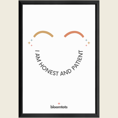 I Am Honest And Patient - Kids Framed Art