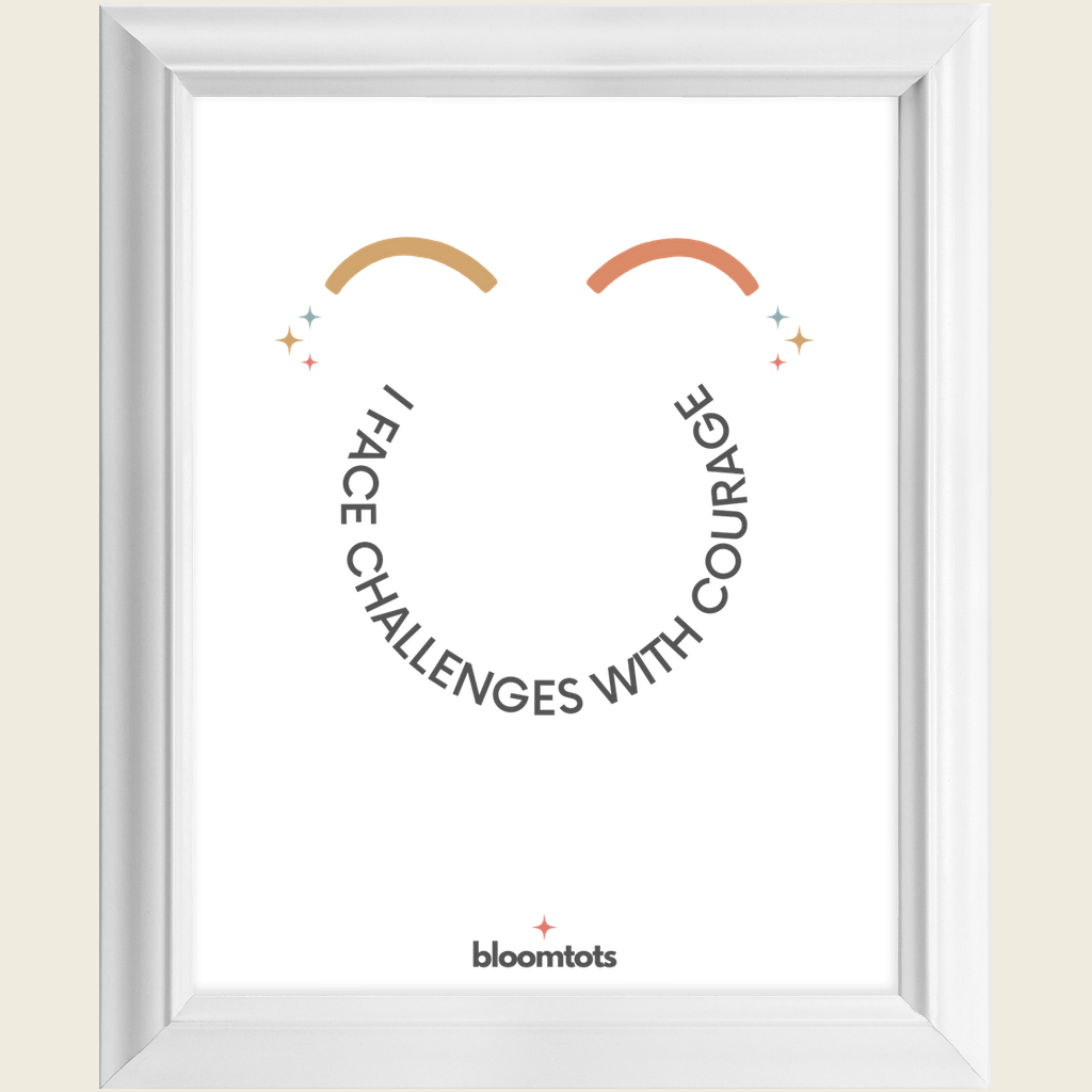 I Face Challenges With Courage - Kids Framed Art